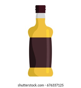 Alcohol brandy bottle isolated vector illustration. Element for alcohol drinks design, web, infographics
