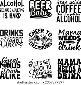 Alcohol bundle,Funny Drinking,Beer Mug Svg,Beer Bottle Svg,Wine Svg,Coaster Svg,Beer Svg,Drinking Svg,Whiskey Svg,Sassy Quotes,Vodka Tequila Svg,Alcohol,Silhouette,Vector,Eps svg