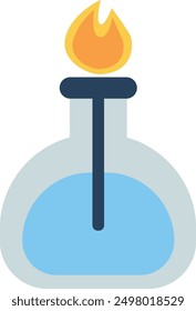 Alcohol burner color icon. Spirit lamp symbol