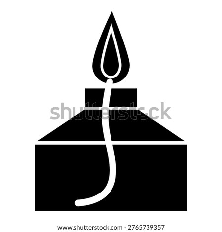 Alcohol burner icon. Laboratory graphics