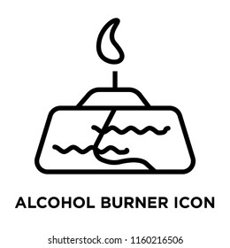 Alcohol Burner icon vector isolated on white background, Alcohol Burner transparent sign , linear symbol and stroke design elements in outline style