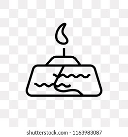 Alcohol Burner vector icon isolated on transparent background, Alcohol Burner logo concept