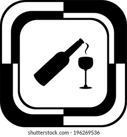 Alcohol button mosaic square
