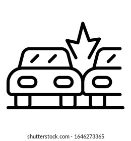 Alcohol car accident icon. Outline alcohol car accident vector icon for web design isolated on white background