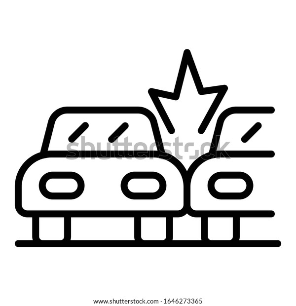 Alcohol car accident\
icon. Outline alcohol car accident vector icon for web design\
isolated on white\
background