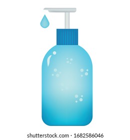 Alcohol cleansing bottle in vector format