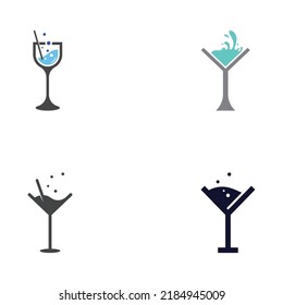 Alcohol cocktail logos, nightclub drinks.Logos for nightclubs, bars and more.