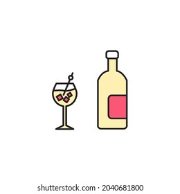 alcohol and cocktails icons symbol vector elements for infographic web
