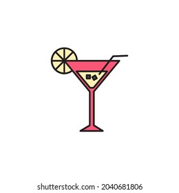 alcohol and cocktails icons symbol vector elements for infographic web