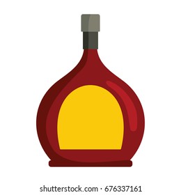 Alcohol cognac brandy bottle isolated vector illustration. Element for alcohol drinks design, web, infographics
