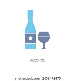 alcohol concept line icon. Simple element illustration. alcohol concept outline symbol design.