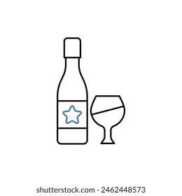 alcohol concept line icon. Simple element illustration. alcohol concept outline symbol design.