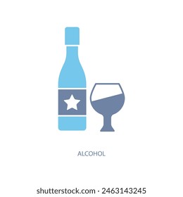 alcohol concept line icon. Simple element illustration. alcohol concept outline symbol design.