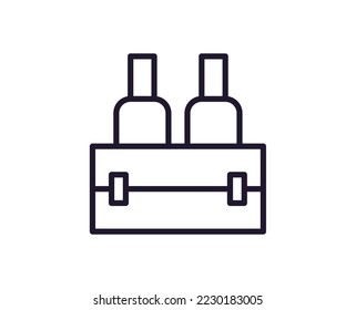 Alcohol concept. Modern outline high quality illustration for banners, flyers and web sites. Editable stroke in trendy flat style. Line icon of drink.