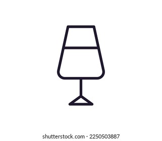 Alcohol concept. Modern outline high quality illustration for banners, flyers and web sites. Editable stroke in trendy flat style. Line icon of drink.