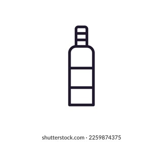 Alcohol concept. Modern outline high quality illustration for banners, flyers and web sites. Editable stroke in trendy flat style. Line icon of drink.