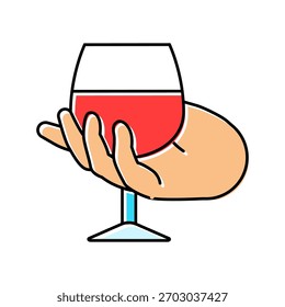alcohol consumption color icon vector. alcohol consumption sign. isolated symbol illustration