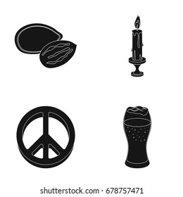 Alcohol, cooking and other web icon in black style.lighting, sign icons in set collection.