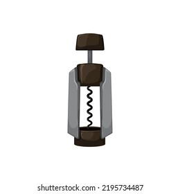 alcohol corkscrew wine cartoon. alcohol corkscrew wine sign. isolated symbol vector illustration
