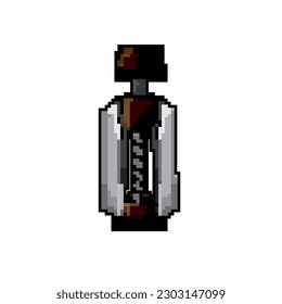 alcohol corkscrew wine game pixel art retro vector. bit alcohol corkscrew wine. old vintage illustration