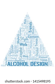 Alcohol Design word cloud. Wordcloud made with text only.