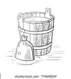 alcohol distillation process. Vector illustration