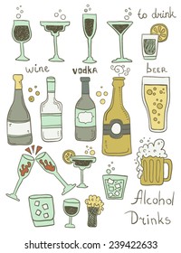 Alcohol Doodles Set