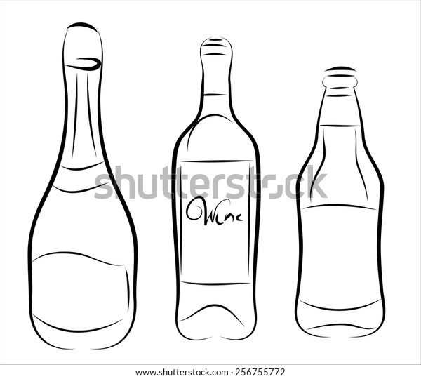Stock vektor „Alcohol Drawings“ (bez autorských poplatků) 256755772