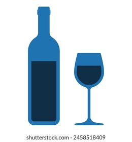 Alcohol, drink and alcohol addiction icon, isolated