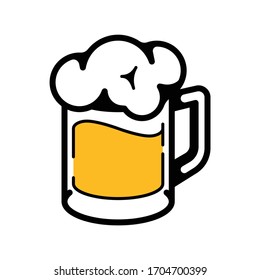 Alcohol drink — beer mug vector icon