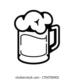 Alcohol drink — beer mug vector icon