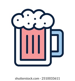 Alcohol drink, beer mug vector design