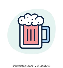 Alcohol drink, beer mug vector design