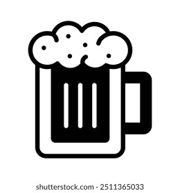 Alcohol drink, beer mug vector design