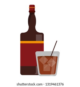 alcohol drink bottle with cup