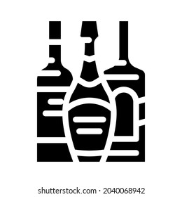 alcohol drink department glyph icon vector. alcohol drink department sign. isolated contour symbol black illustration
