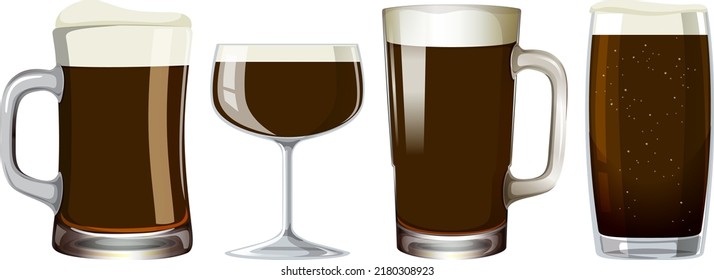 Alkoholgetränk in verschiedenen Brillenbildern