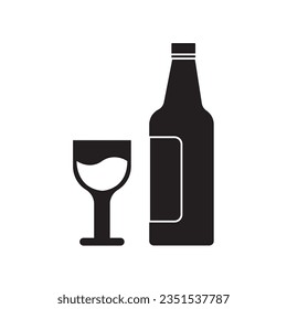 plantilla de diseño vectorial del icono de bebida alcohólica