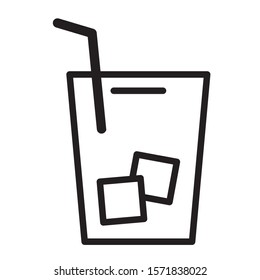 Alcohol drink, whiskey coctail icon isolated on white background EPS 