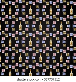 Alcohol drinks background