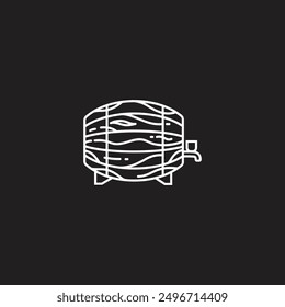 Alcohol drinks Barrel flat vector design