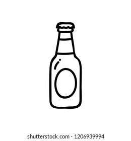Alcohol drinks. Bottle of beer.