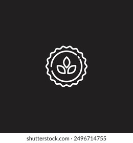 Alcohol drinks bottle cap flat vector design