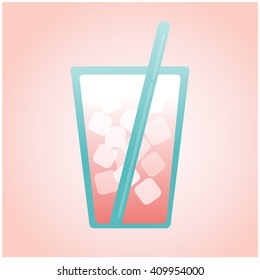 Alcohol drinks and cocktails icon set in flat design style.
