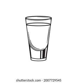alcohol drinks glass engraving vector set. Vodka, whiskey and cognac. Isolated black and white vintage style .