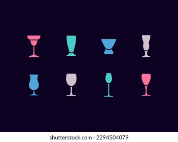 Brille für alkoholische Getränke Vektorsymbol