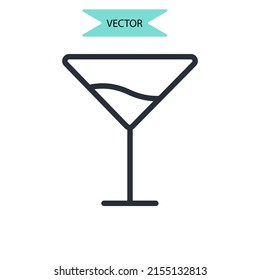 alcohol drinks icons  symbol vector elements for infographic web