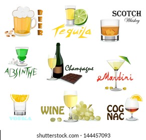 Alcohol drinks labels collection