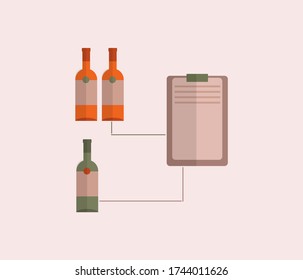 alcohol drinks ordering infographics, for graphic and web design, beverages logistics