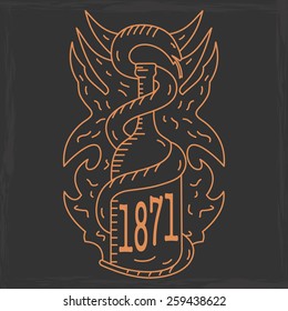 alcohol emblem on a dark background. vector format.